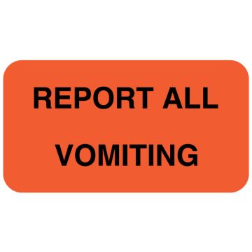 REPORT VOMITING Communication Label