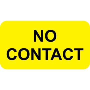 No Contact Label, 1-5/8" x 7/8"