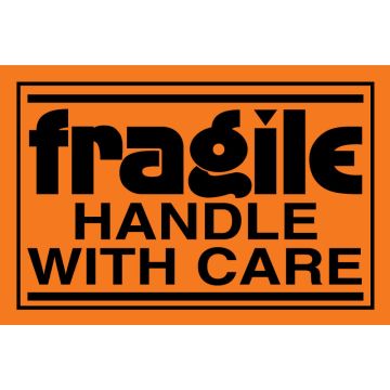 Fragile Shipping Linerless Label