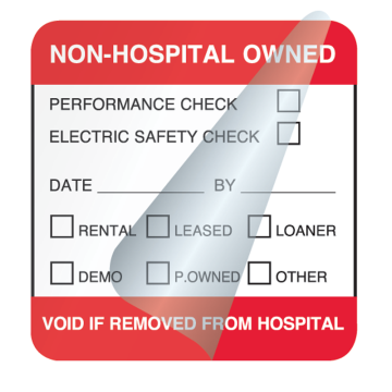 Rental/Lease Equipment Label, 2" x 1"