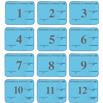 Single Color Biomedical Inspection Labels