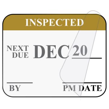 DEC Inspection Label, 1-1/4" x 1"