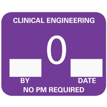 Clinical Engineering Inspection Label, 2-1/4" x 7/8"