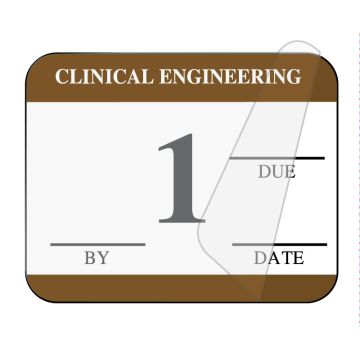 Clinical Engineering Self-Laminating Inspection Labels with Due Date
