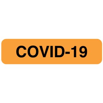 COVID-19 Communication Label, 1-1/4" x 5/16"