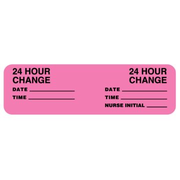 Tubing Change Label, 3" x 7/8"