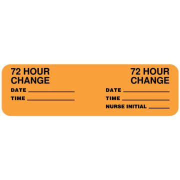 Tubing Change Label, 3" x 7/8"