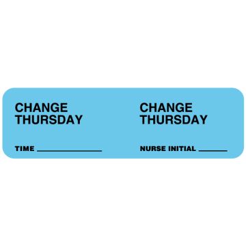 Thursday, Change Minder Label, 3" x 7/8"
