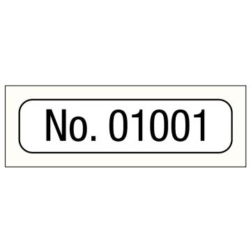 No. 01001-02000, Consecutive Number Label, 1" x 1/4"