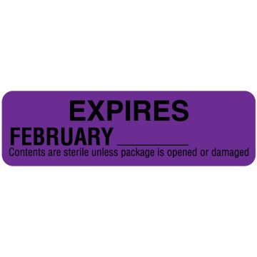 Monthly Color-Coded Expiration Labels