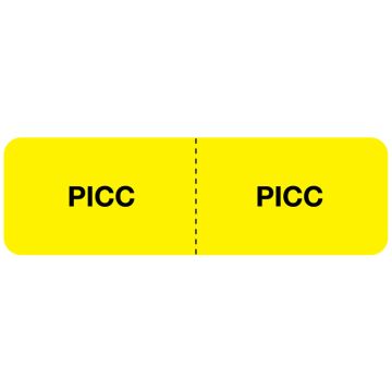 PICC I.V. Line Identification Label, 3" x 7/8"