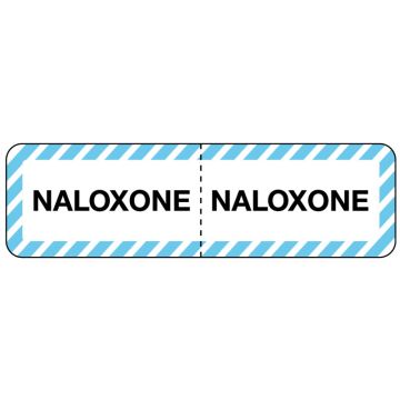 NALOXONE I.V. Line Identification Label, 3" x 7/8"