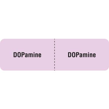 DOPamine, Tallman I.V. Line Identification Label, 3" x 7/8"