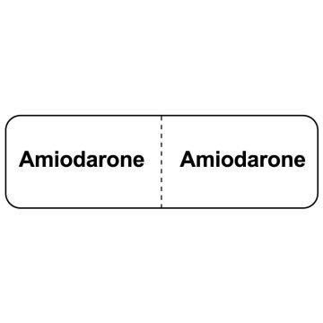 AMIODARONE, I.V. Line Identification Label, 3" x 7/8"
