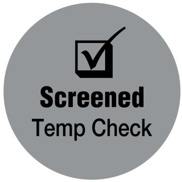 SCREENED Temp Check, Gray, 3/4" Dia