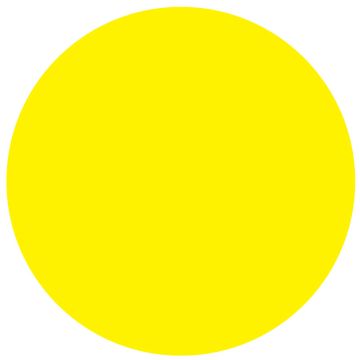 Fluorescent Yellow Paper Circle 3" Dia