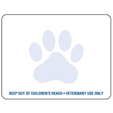 Paw Print Direct Thermal Printer Label, 2-1/8" x 2-3/4"