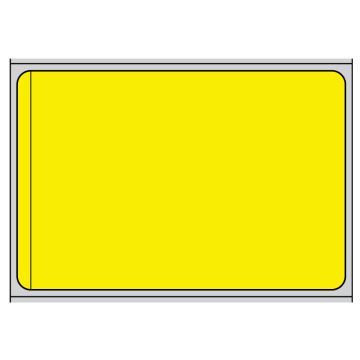 Piggyback Direct Thermal Printer Label, Yellow, 3" core, 3" x 2"