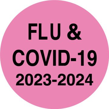 FLU COVID-19 2023/2024, 3/4" x 3/4"