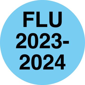 FLU 2023/2024, Blue,Laminated,1/2" x 1/2"