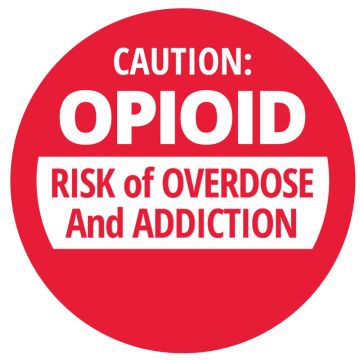 Opioid Warning, 3/4" dia