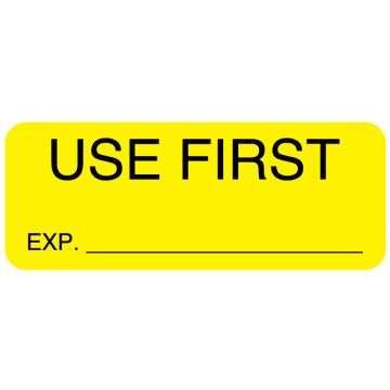 USE FIRST Food Quality Control Labels, 2-1/4" x 7/8"