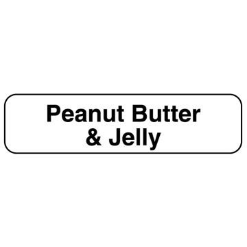 Peanut Butter & Jelly, Food Identification Labels, 1-1/4" x 5/16"
