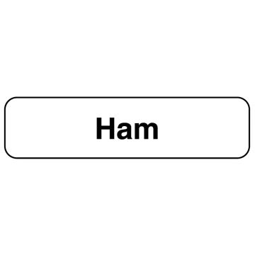 Ham, Food Identification Labels, 1-1/4" x 5/16"