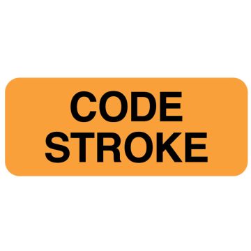 Code Stroke Label, 2-1/4" x 7/8"