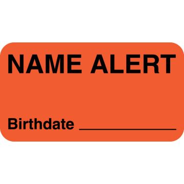 Name Alert w/Birthdate, 1-5/8" x 7/8"