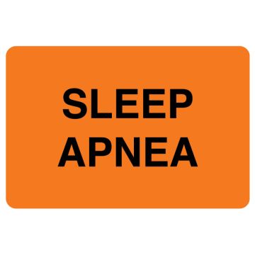 Patient Care Label SLEEP APNEA, 3" x 2"