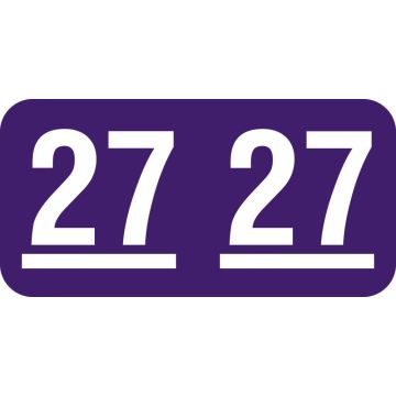 UAL 2027 Year Label, 1-1/2" x 3/4"