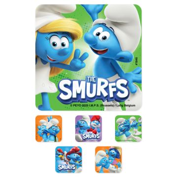 The Smurfs, Kids' Sticker, 2-1/2" x 2-1/2"