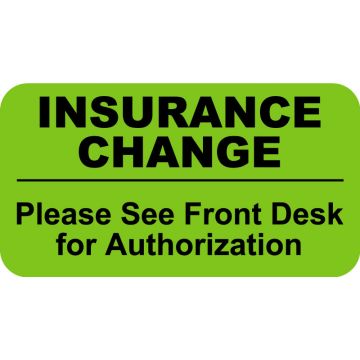 Insurance Change Label, 1-5/8" x 7/8"