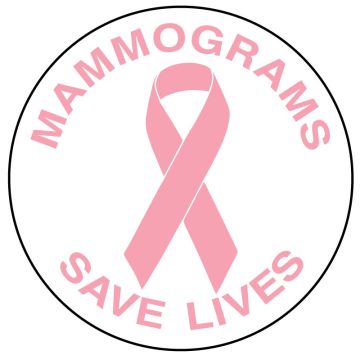 Mammograms Save Lives, 2" Diameter