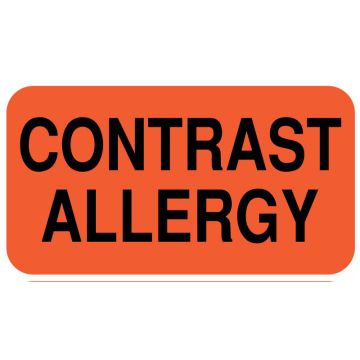 Contrast Allergy,1-5/8" x 7/8"