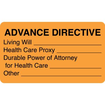 Advance Directive Living Will Label