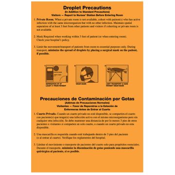 Droplet Precautions Labels, 5-1/4" x 8"