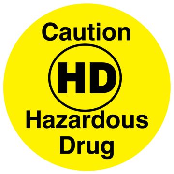 HD Hazardous Drug, 3/4" Circle