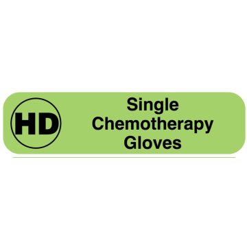 HD Single Chemotherapy Gloves Label