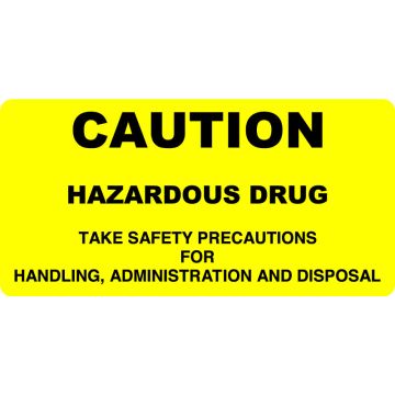 Hazardous Drug Shelf Label, 4" x 2-5/8"