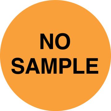 No Sample, Laboratory Communication Label, 1" x 1"