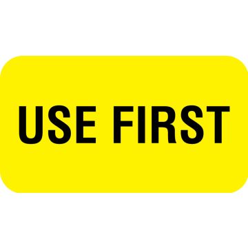 Use First, Quality Control Label, 1-5/8" x 7/8"
