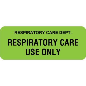 Respiratory Care Use Label, 2-1/4" x 7/8"