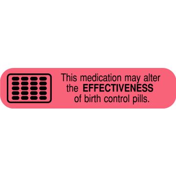 THIS MEDICATION MAY ALTER, Medication Instruction Label, 1-5/8" x 3/8"