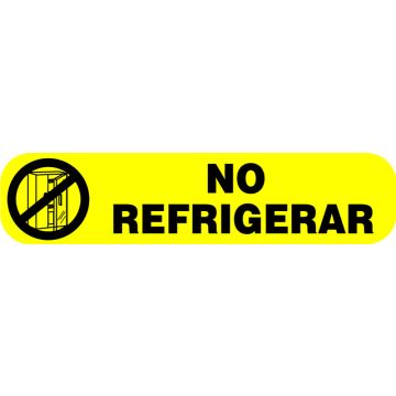 DO NOT RERIGERATE, Spanish Version Medication Instruction Label,  1-5/8" x 3/8"