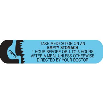 Caution: Opioid, Red, Medication Instruction Label, 1-5/8" x 3/8"