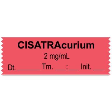 Anesthesia Tape, CISATRAcurium 2 mg/mL, 1-1/2" x 1/2" 