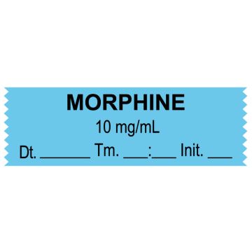AnesthesiaTape, Morphine 10 mg/mL, 1-1/2" x 1/2" 