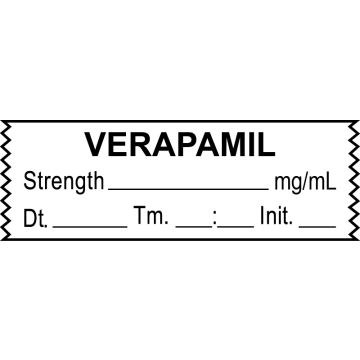 Anesthesia Tape, Verapamil mg/mL DTI 1-1/2" x 1/2"